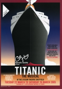 "TITANIC - The Musical" handbill.